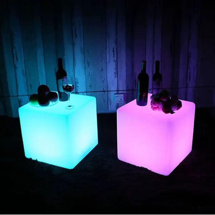 Lampe de Table LED Shoous Cube Bar, Veilleuse Carrée, Batterie 62RGB, 16 Couleurs, 25 cm, 20 cm, 10c