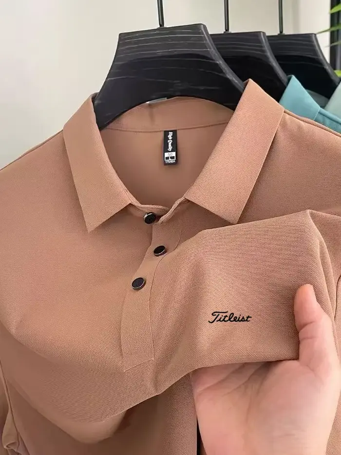 Polo décontracté pour hommes, t-shirt de golf d'extérieur, haut de gamme, respirant et frais, pour l