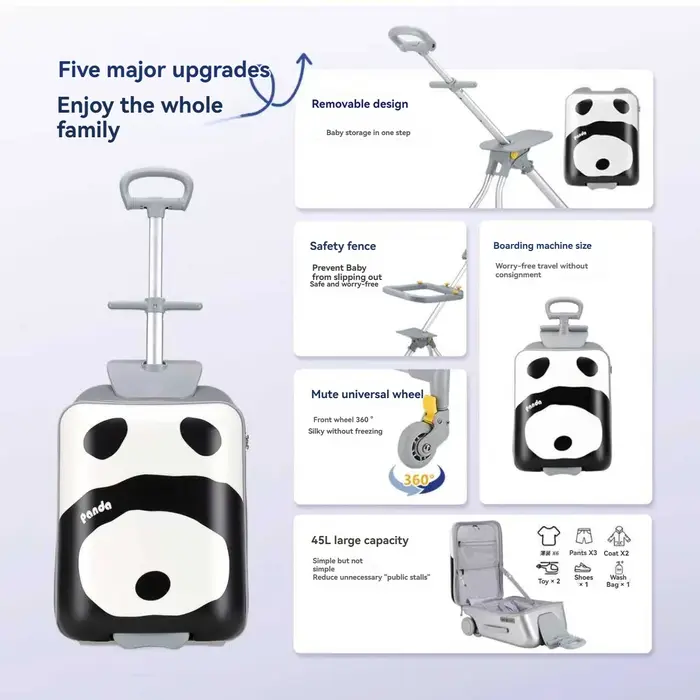 Ensemble de bagages pour enfants 1 pièce qui peut être posé et interdit, valise trolley avec valise 