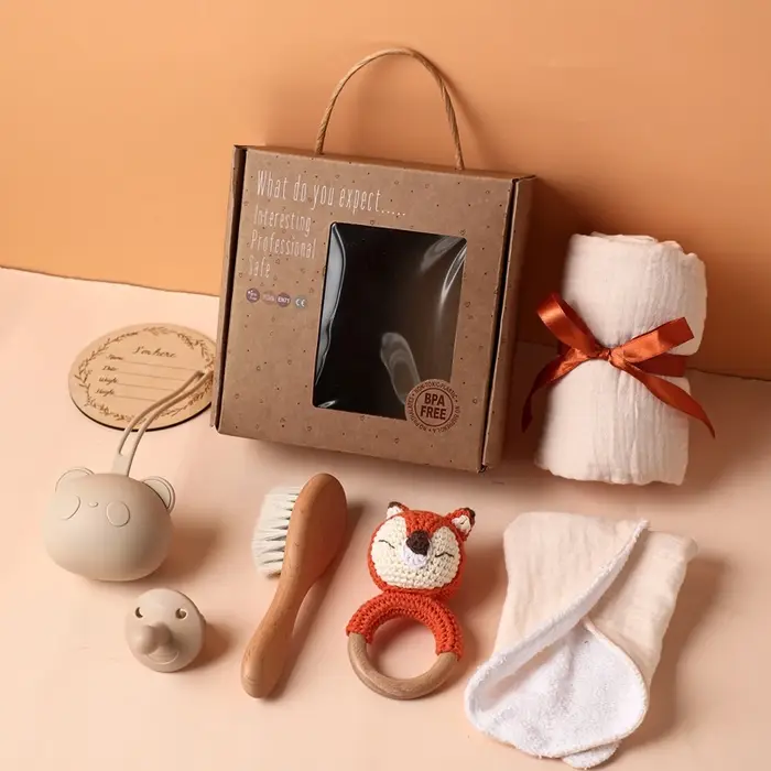 Ensemble de serviettes de bain et de sucette pour bébé, cartes ATA Lestone de pleine lune, anneau en