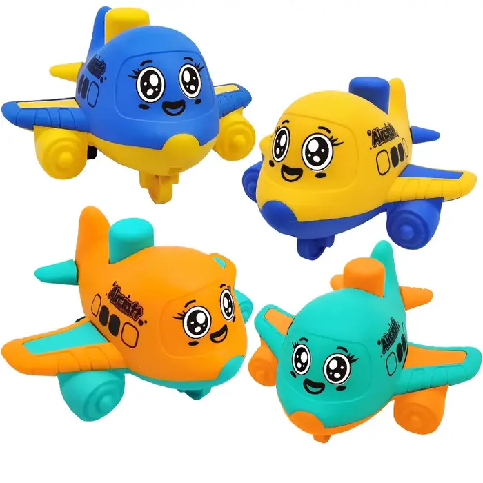 Jouets d'avion Press and Go pour tout-petits de 1 à 3 ans, voitures de course d'animaux pour bébés, 