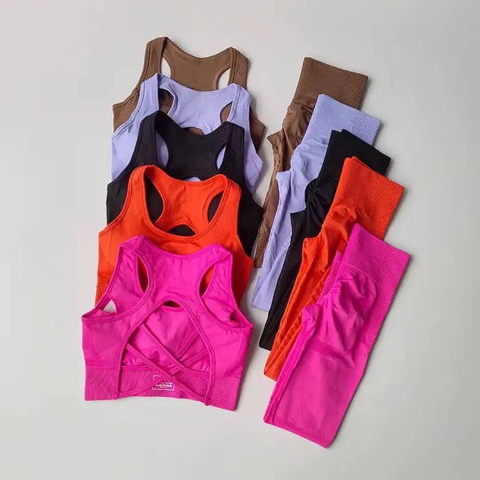 Survêtement pour femmes, combinaison de Fitness, ensembles de Yoga, vêtements de sport, soutien-gorg