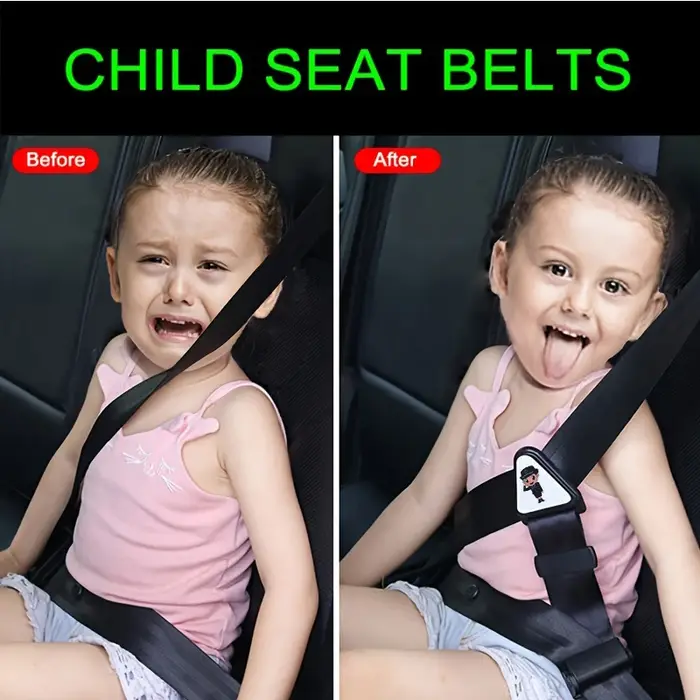Ceinture de sécurité pour enfant en voiture empêchant le mouvement, fixation réglable, sûre et confortable, siège anti-étranglement, simple et pratique pour déplacements familiaux et voyages
