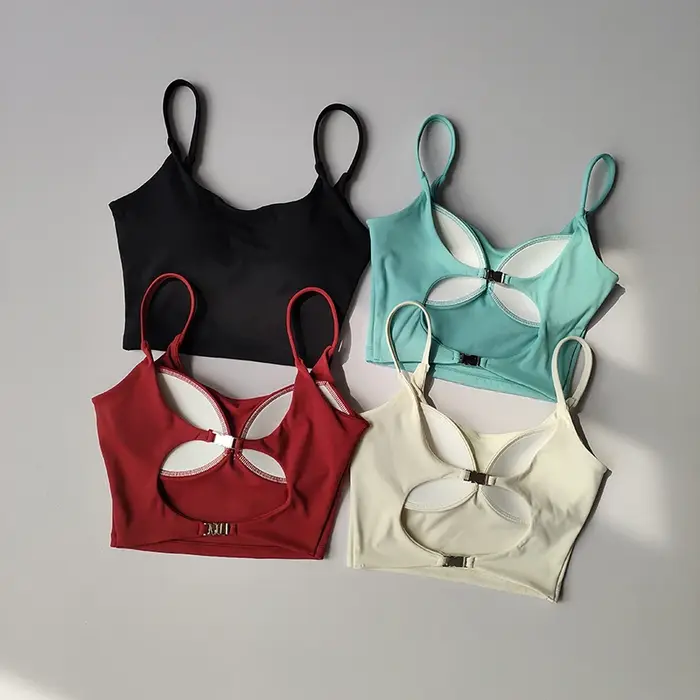 Soutien-gorge de Yoga et de Fitness pour femmes, nouvelle sangle arrière intégrée, gilet de sport, s