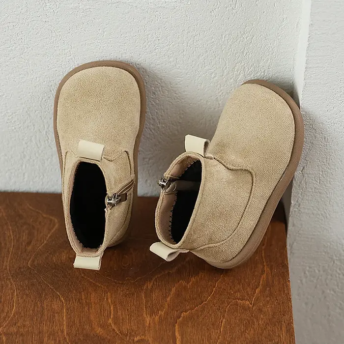 Bottes enfants automne hiver anti-dérapantes oxford daim peluche garçons filles sécurité confort style ocassions spéciales