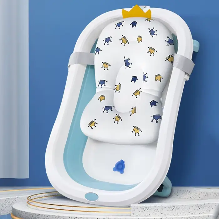 Siège de baignoire pour bébé support de bain en polymères coussin d'air de douche lit antidérapant sécurité pour nouveau né occasions spéciales pour bébé