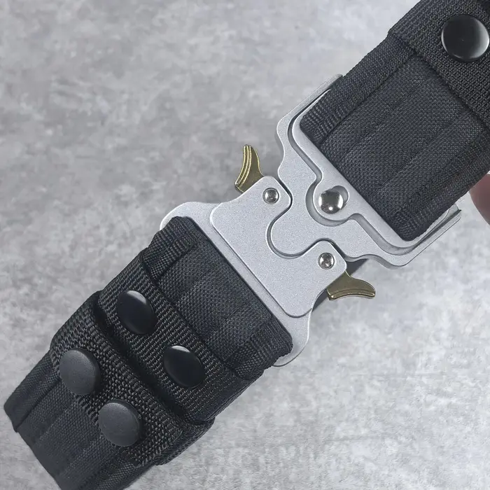 Ceinture tactique en métal Velcro, alpinisme en plein air, Camping, ceinture d'entraînement militair