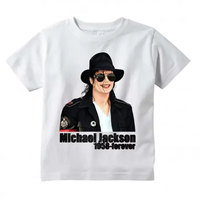 Michael Jackson graphique imprimé t-shirt Harajuku Rock mode décontracté à manches courtes col rond 