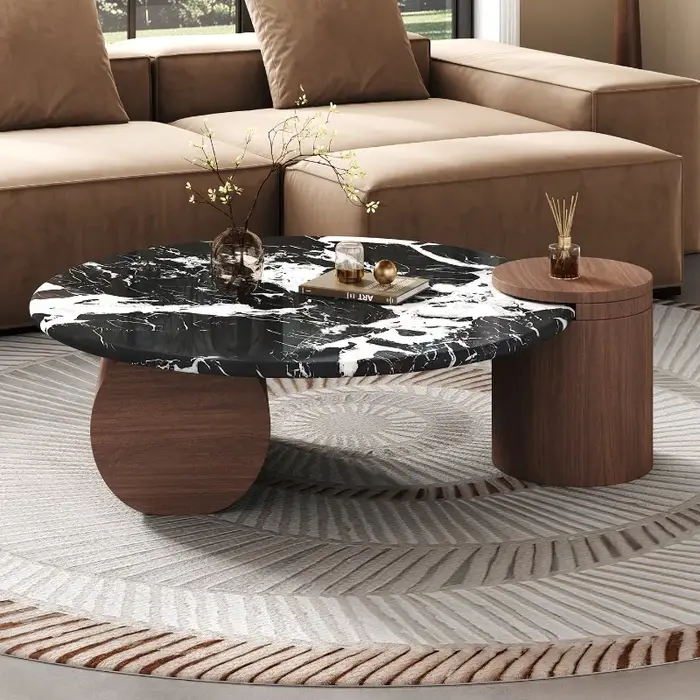 Table d'appoint de luxe Unique, décoration industrielle moderne, Table basse d'écriture, Service de 