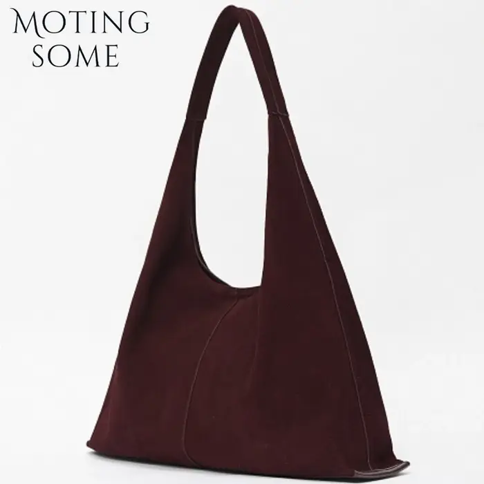 Motingsome Respzed-Sac en daim pour femme, sacs à main de dégager de luxe, fourre-tout décontracté e