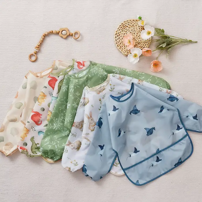 Bavoirs imperméables pour bébé de 0 à 3 ans, 1 pièce, mignon, pour manger des enfants, dessin, tabli