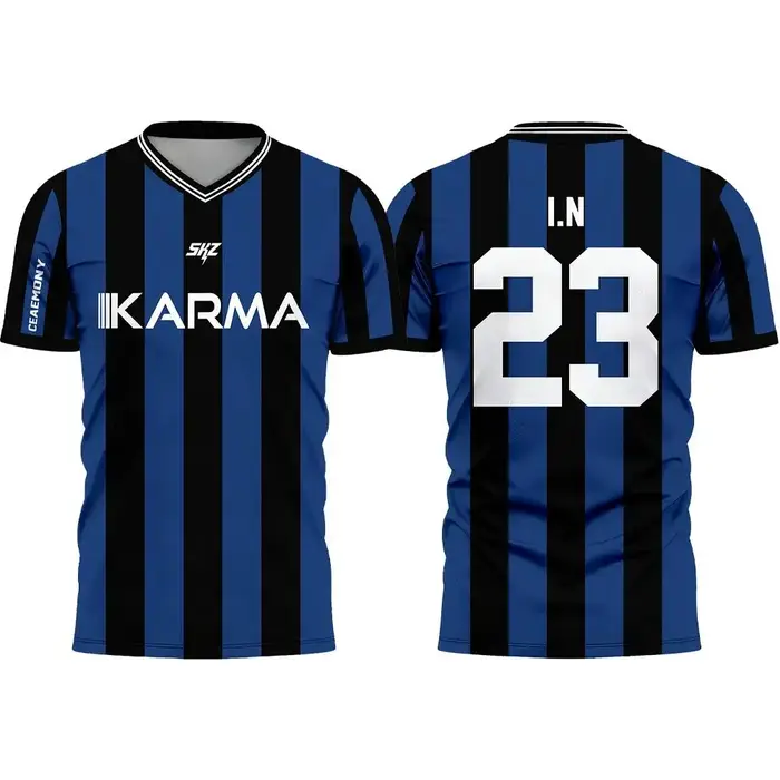 Karma SKZ Hyunjin 04 Maillot de football 3D à séchage rapide pour hommes et femmes, t-shirt pour fan
