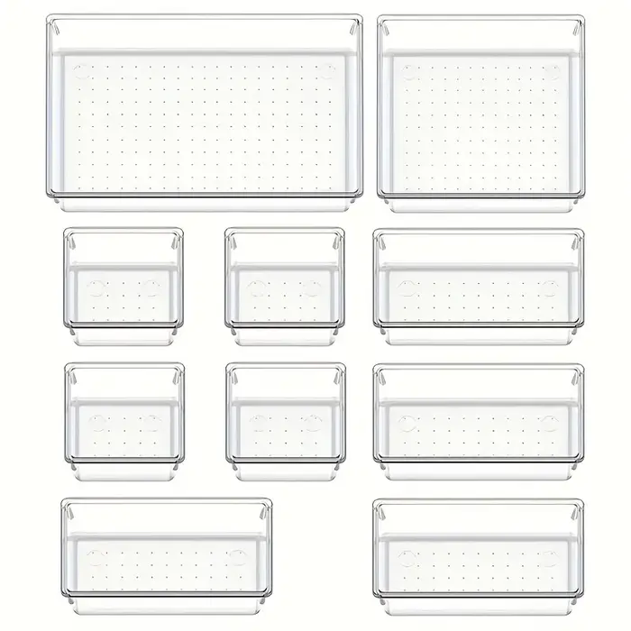 MELEvaluSet-Plateaux en plastique transparent, plateaux polyvalents, supports de synchronisation dan