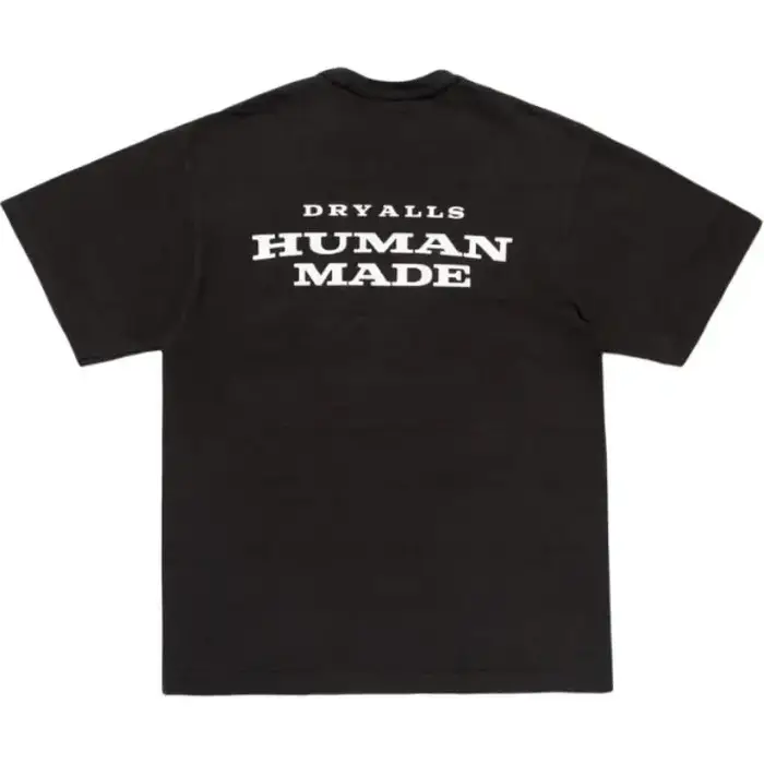 T-shirt à manches courtes à double col imprimé canard sur la poitrine HUMAN MADE FW25 pour hommes et