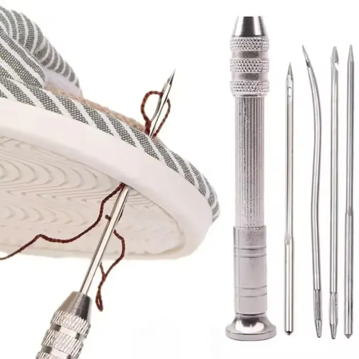 Ensemble de poinçons de couture en cuir, Kit d'outils de réparation de chaussures multifonctions rem