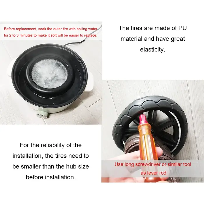 Pneu de roue de Buggy pour poussette Uppababy Cruz V1, couverture de pneu de roue avant ou arrière, 