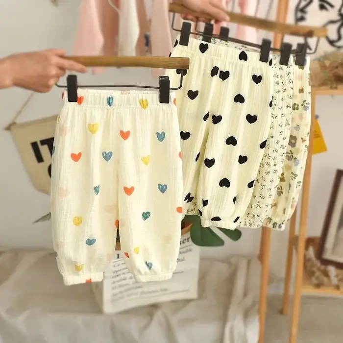 Nouveau créateur impression pantalon bébé unisexe mignon sarouel en plein air enfant en bas âge fill