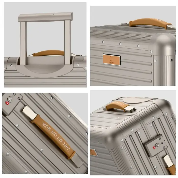Nouvelle Valise 2026 en Alliage Aluminium-Magnésium de Haute Qualité, Bagage à Roulettes 20/24 Pouce