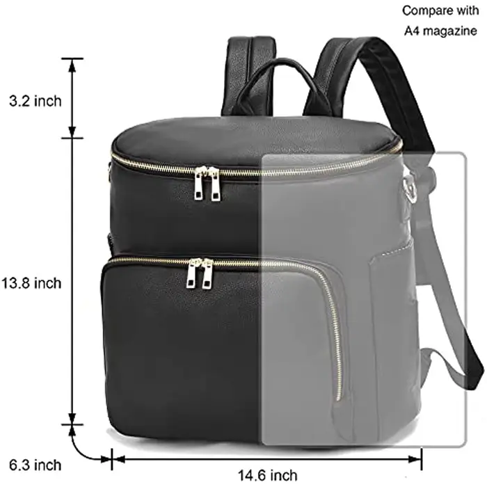 Sac à couches sac à dos sac à dos en cuir pour femmes sac à dos de voyage sac bébé grand avec sangle