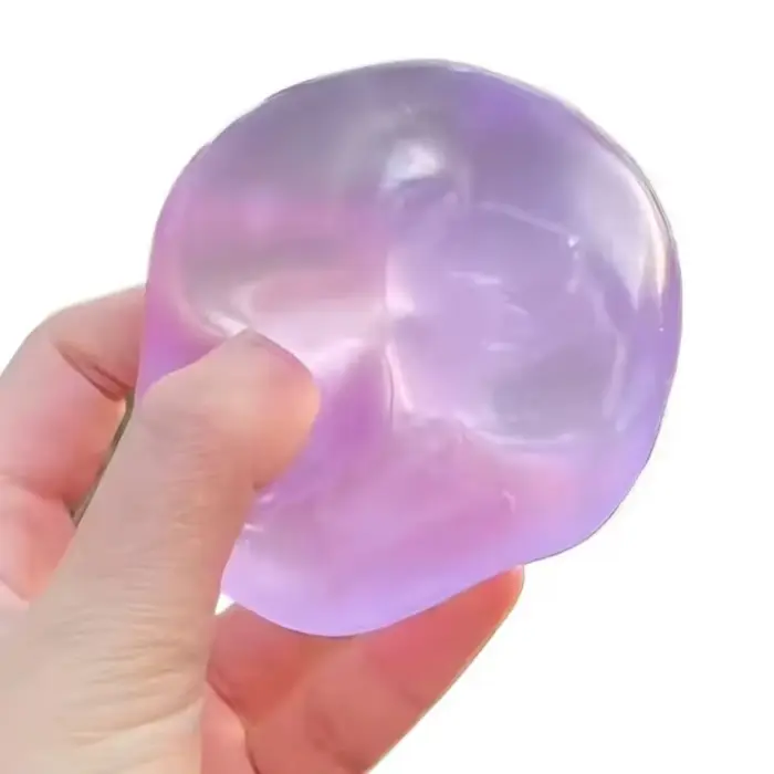 Jouets sensoriels Mochi en plastique souple, transparents, à l'huile de noix de coco et à la maltose