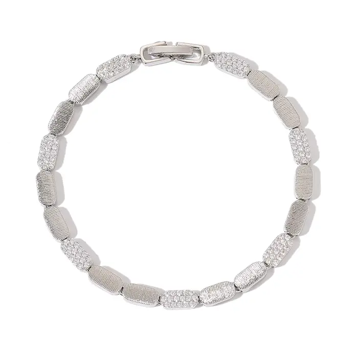 Bracelet de luxe incrusté de Zircon, lumineux et brillant, bijoux pour femmes, cadeau de noël CN8105