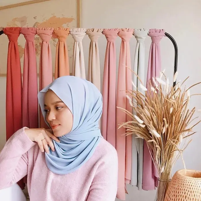 Foulard Hijab en mousseline de soie pour Femme, voile musulman ramadan ,hijab femme musulman,foulard