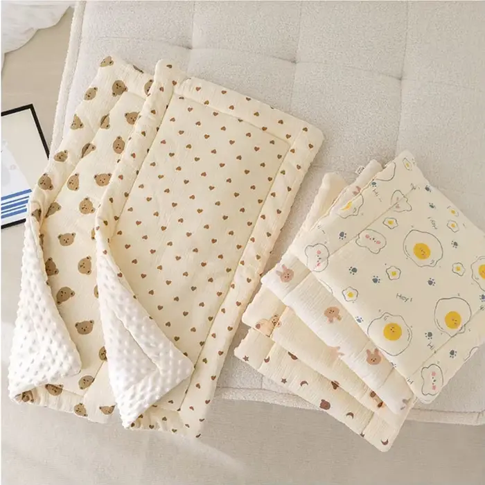 Coussin de siège de poussette pour bébé, dessin animé, coton doux, tapis de siège pour bébé, matelas