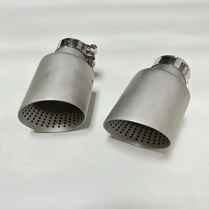 1 pièces accessoires de voiture buse d'échappement mat 304 acier inoxydable système de silencieux de