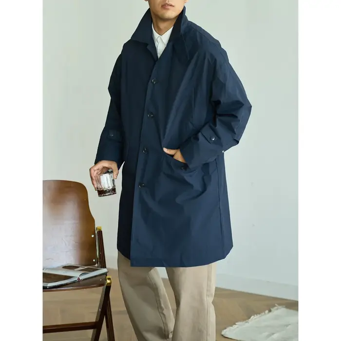 Cityboy-Trench-coat d'extérieur vintage pour hommes, Streetwear japonais, Manteau long surdimensionn
