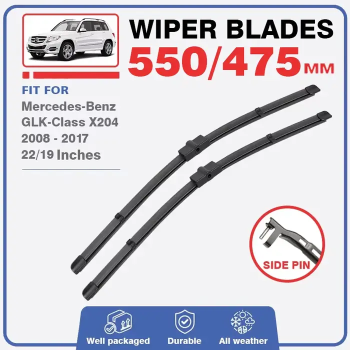Balai d'essuie-glace de voiture pour Mercedes Benz classe GLK X204 204 2008 – 2017, brosses de pare-