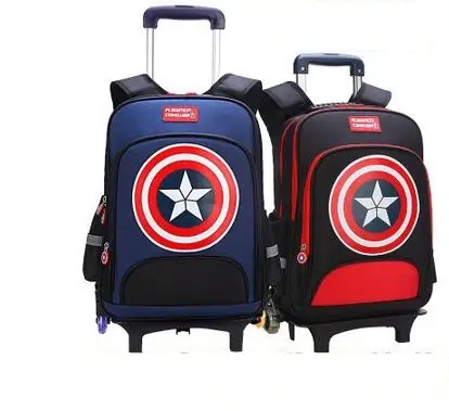 Sacs à dos scolaires à roulettes pour garçons Sacs de voyage pour enfant Sac à dos d'école à roulett