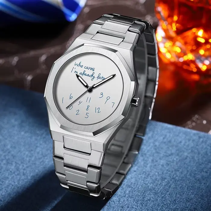 Mode luxueux exquis élégant montre pour hommes classique affaires décontracté arabe numérique bande 