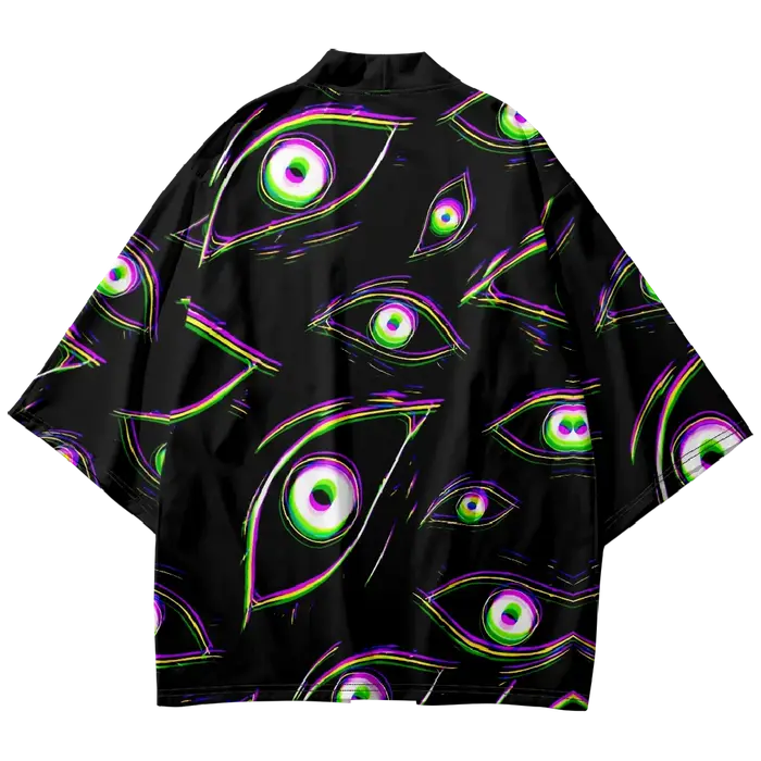 Nouvelle tendance mode hommes décontracté Kimono démon oeil impression hommes traditionnel Kimono qu
