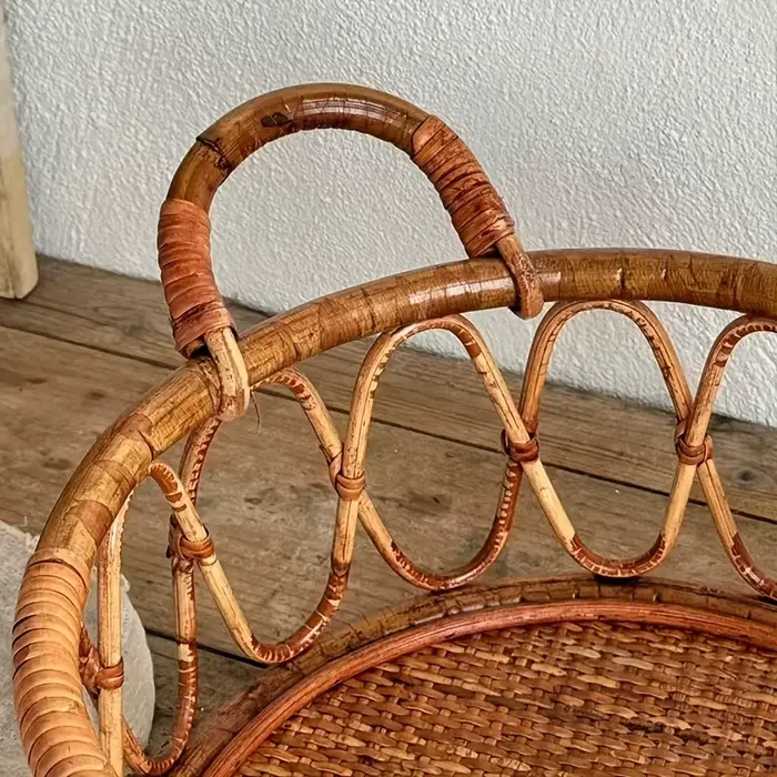 Accessoire photo pour nouveau-né : panier en rotin indonésien tissé à la main pour garçons et filles