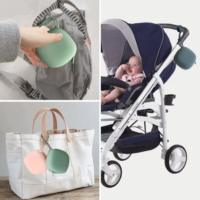 Porte-sucette pour bébé, boîte à sucette à fermeture éclair, conteneur de sucette Portable pour bébé