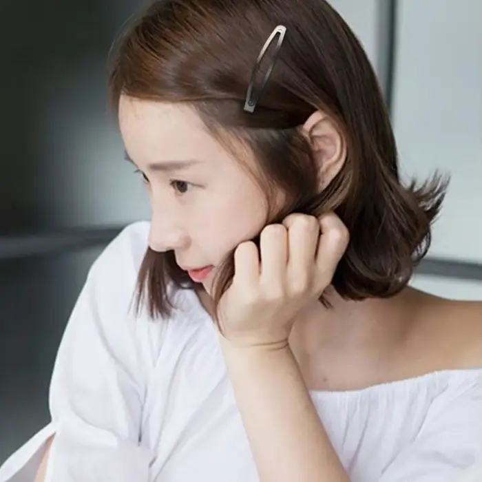 12 pinces à cheveux en métal noir de grande taille, 2,36 pouces de long, pinces à cheveux antidérapa