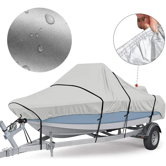 Housse de bateau en Polyester 300D, 11-22 pieds, imperméable, résistante aux UV, Durable et anti-déc