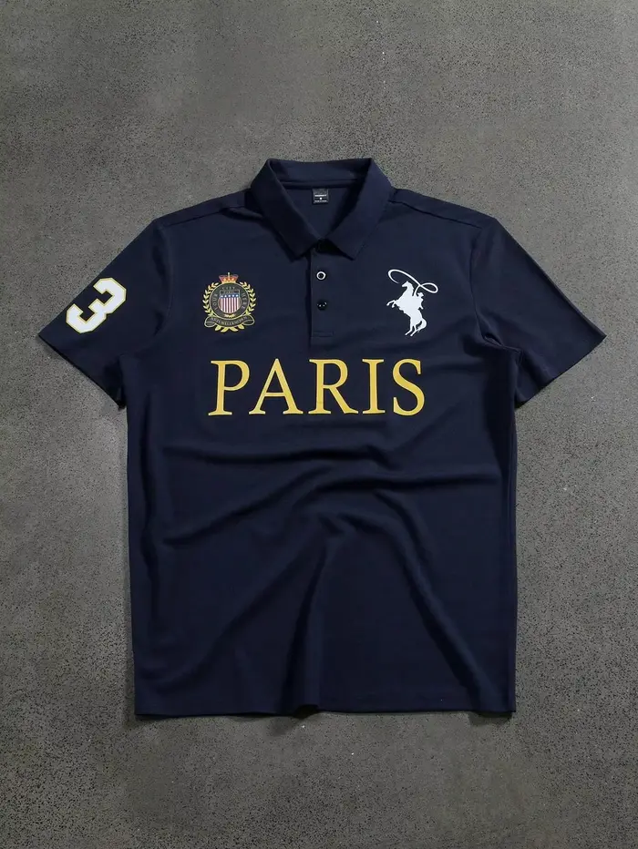 Polo à manches courtes pour homme Manfinity Mode, minimaliste et tendance, adapté à l'été, style spo