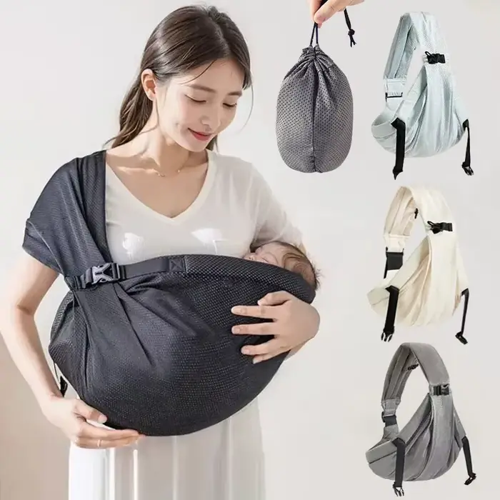 Portable Bébé Fronde Enveloppement Sac À Dos Et À Bandoulière Pour Nouveau-Né Occasions Spéciales Famille Activités De Journée Visites Parc