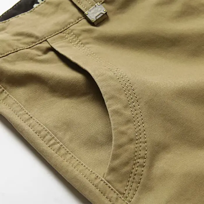 Pantalon Cargo kaki hommes coton Militar Safari vert multi-poches Baggy Denim hommes pantalons décon