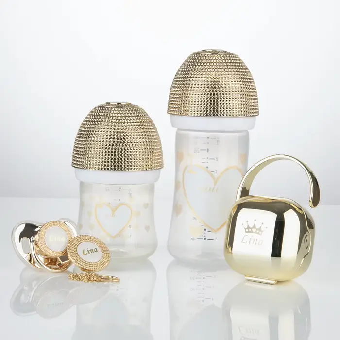 Miyocar – joli ensemble de tétines et biberons pour bébé de 0 à 6 mois, luxueux et personnalisé avec