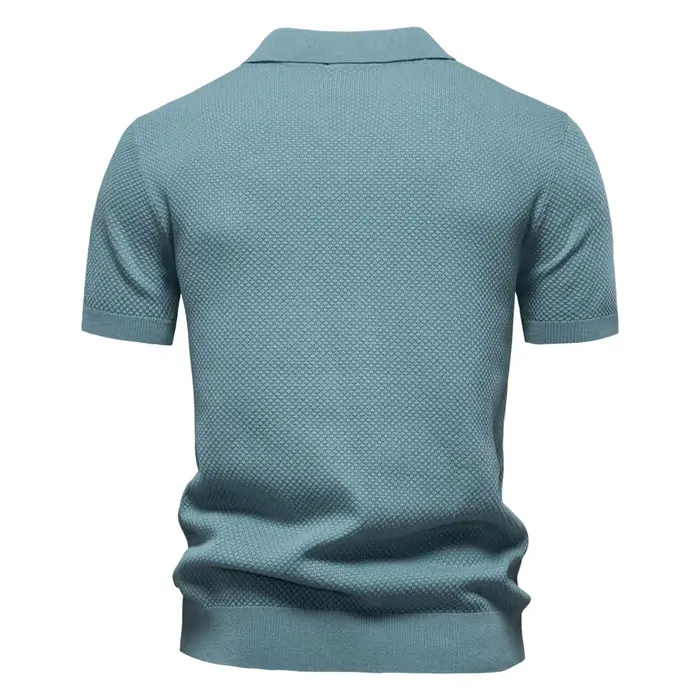 2025 nouveau été Premium couleur unie hommes Polo de Golf pour col tissu respirant Social haut décon