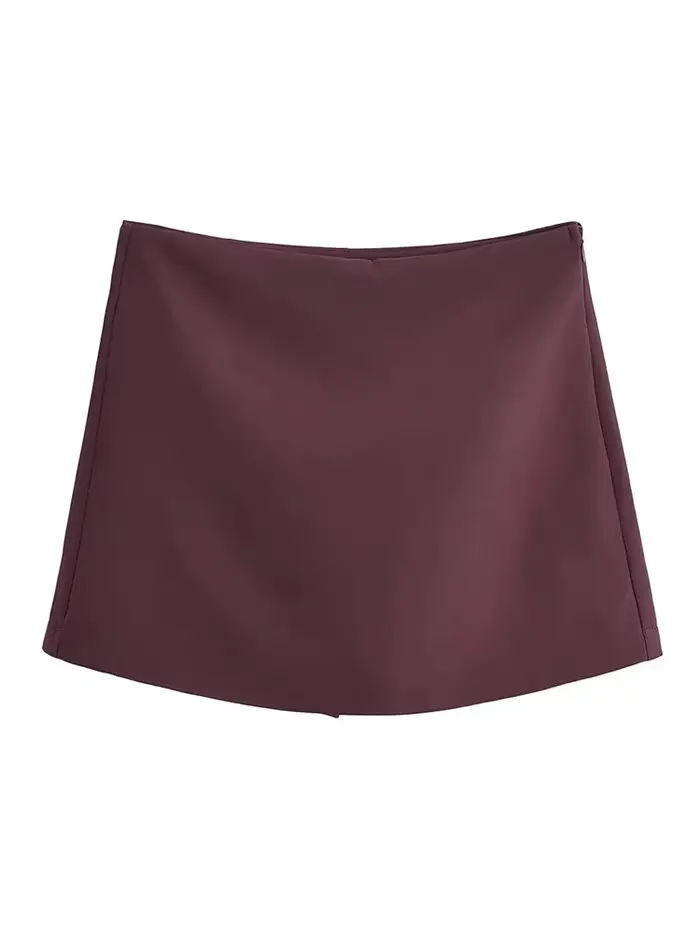 TFMLN nouveau printemps femmes solide jupe mode casual côté fermeture éclair Mini Shorts jupes Vinta