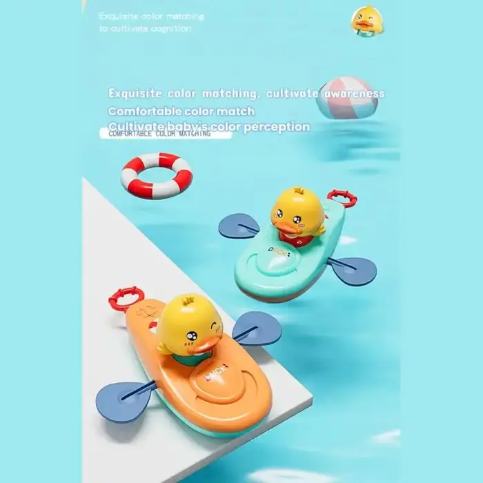 Jouet de Kayak petit canard jaune, 1 pièce, jouet de piscine, salle de bain, jouet d'eau classique, 