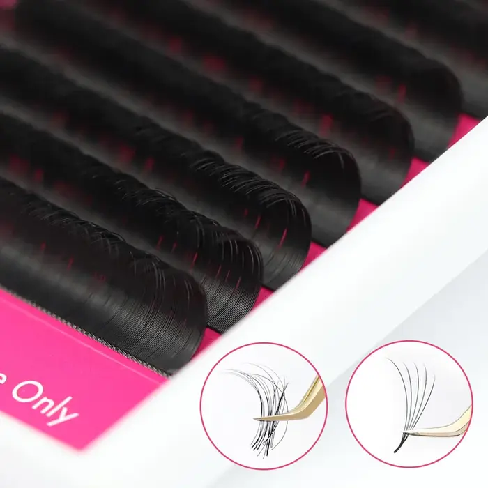 Fournitures d'extension de cils en cachemire noir doux, faux vison de qualité supérieure, cils indiv