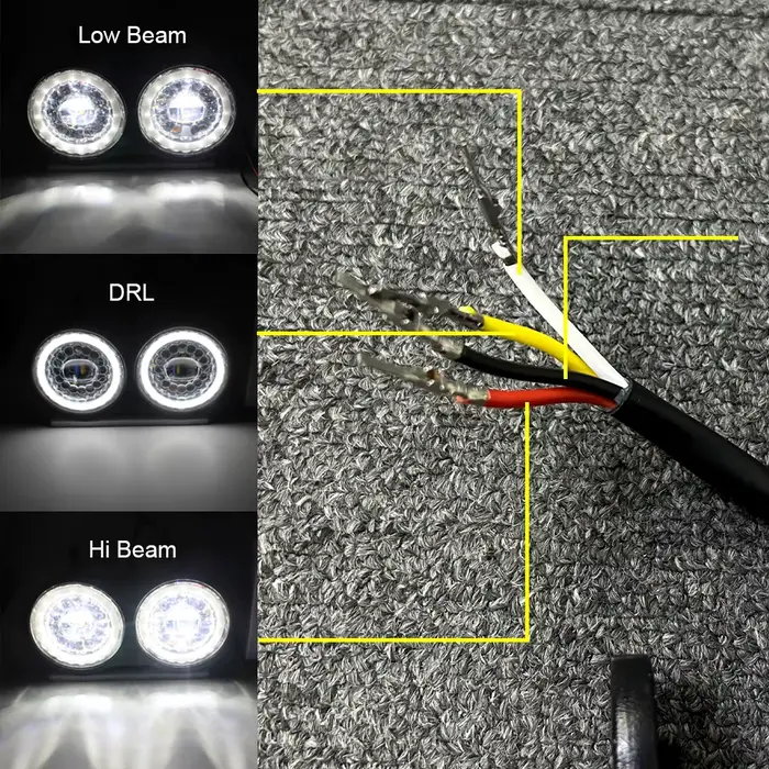 Phare LED double lumière pour moto, pour Buell XB modèle 2003 – 2010