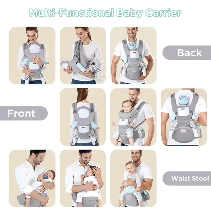 Sac à dos ergonomique Electrolux pour bébé position face avant kangourou voyage sécurité confort transport quotidien