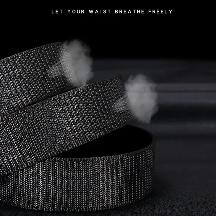 Ceinture de sport en toile automatique pour hommes, sangle en nylon, sangle en métal, travail en ple