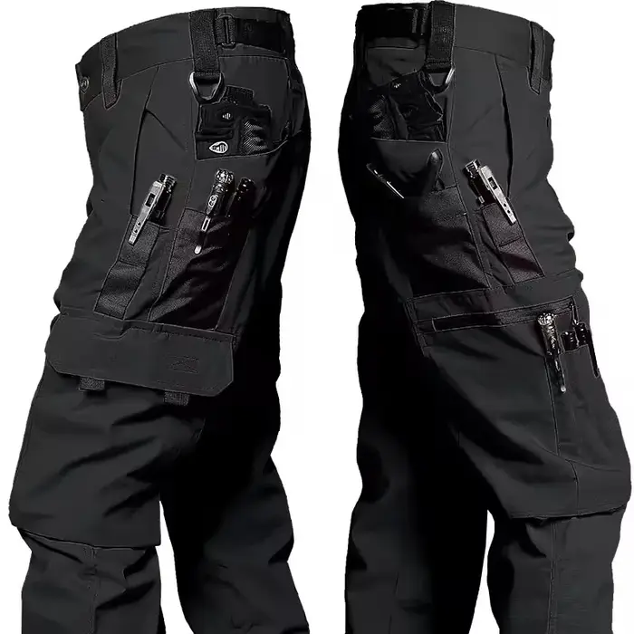 Pantalon de travail multi-poches pour hommes, imperméable, jambe droite, Cargo, résistant à l'usure,