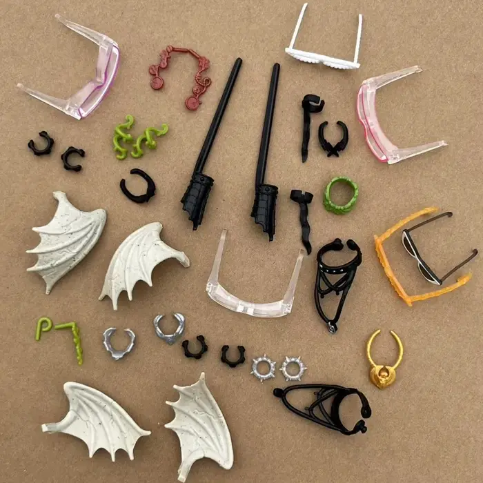 Boucles d'oreilles de poupée monstre, colliers, accessoires de déguisement DIY pour poupées, lunette